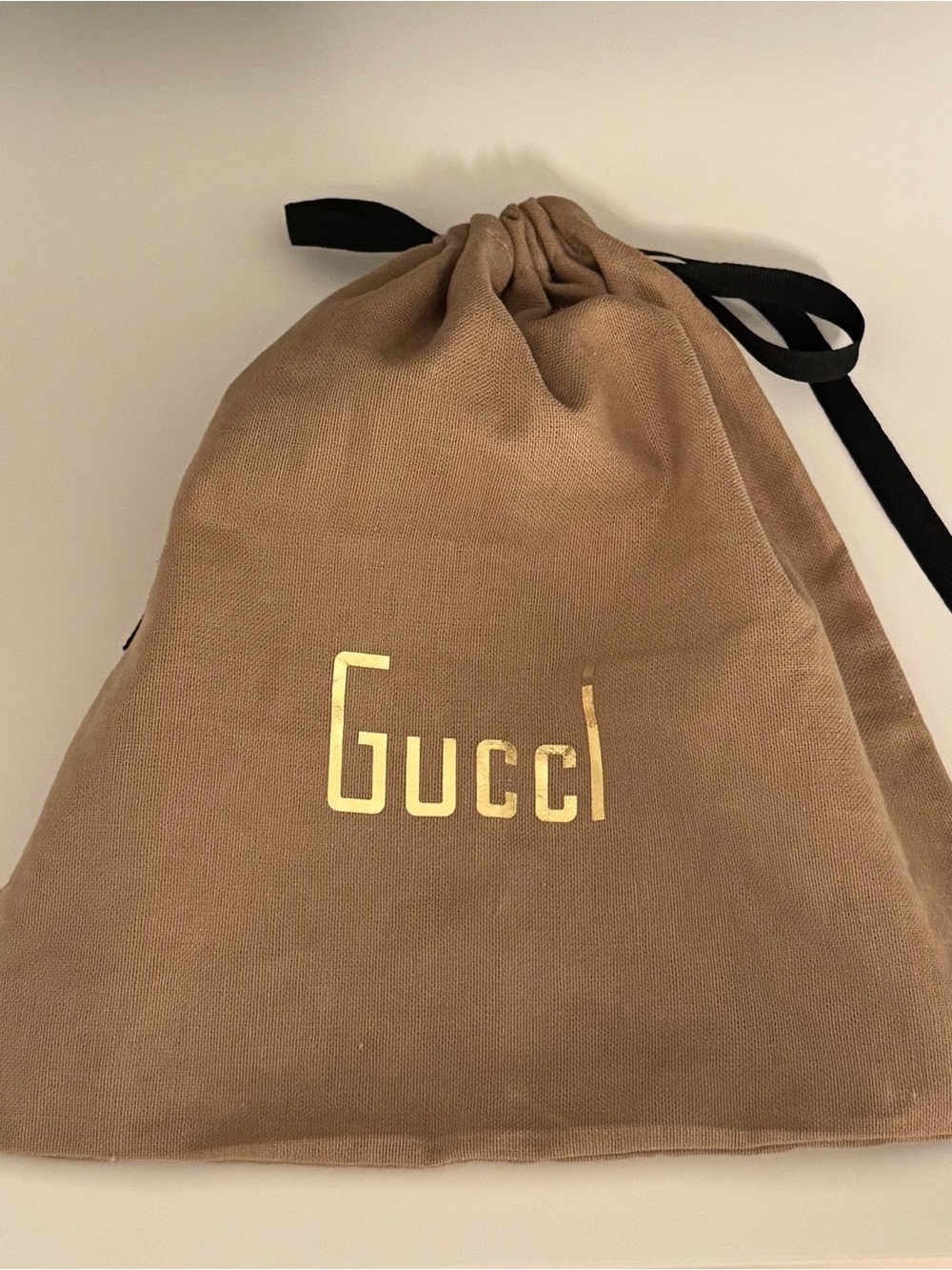 Authentic Vintage Gucci Drawstring Dust Bag 10”x10”